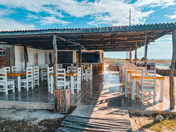 Restaurant hotel Aiwa in Mayapo beach, Guajira, Colombia