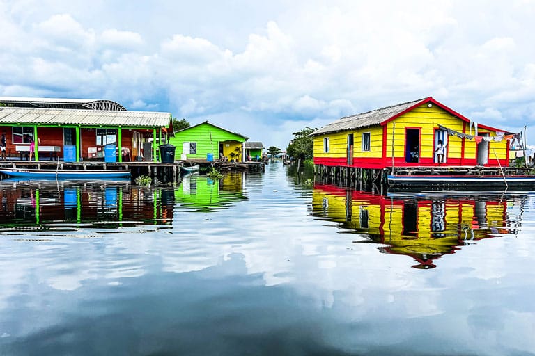Nueva Venecia town in the marshes Colombia