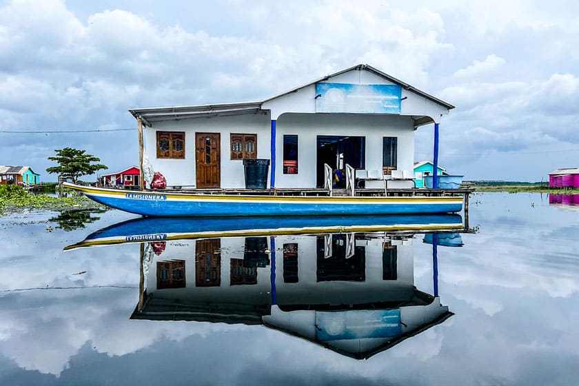 House in Nueva Venecia marshes Colombia