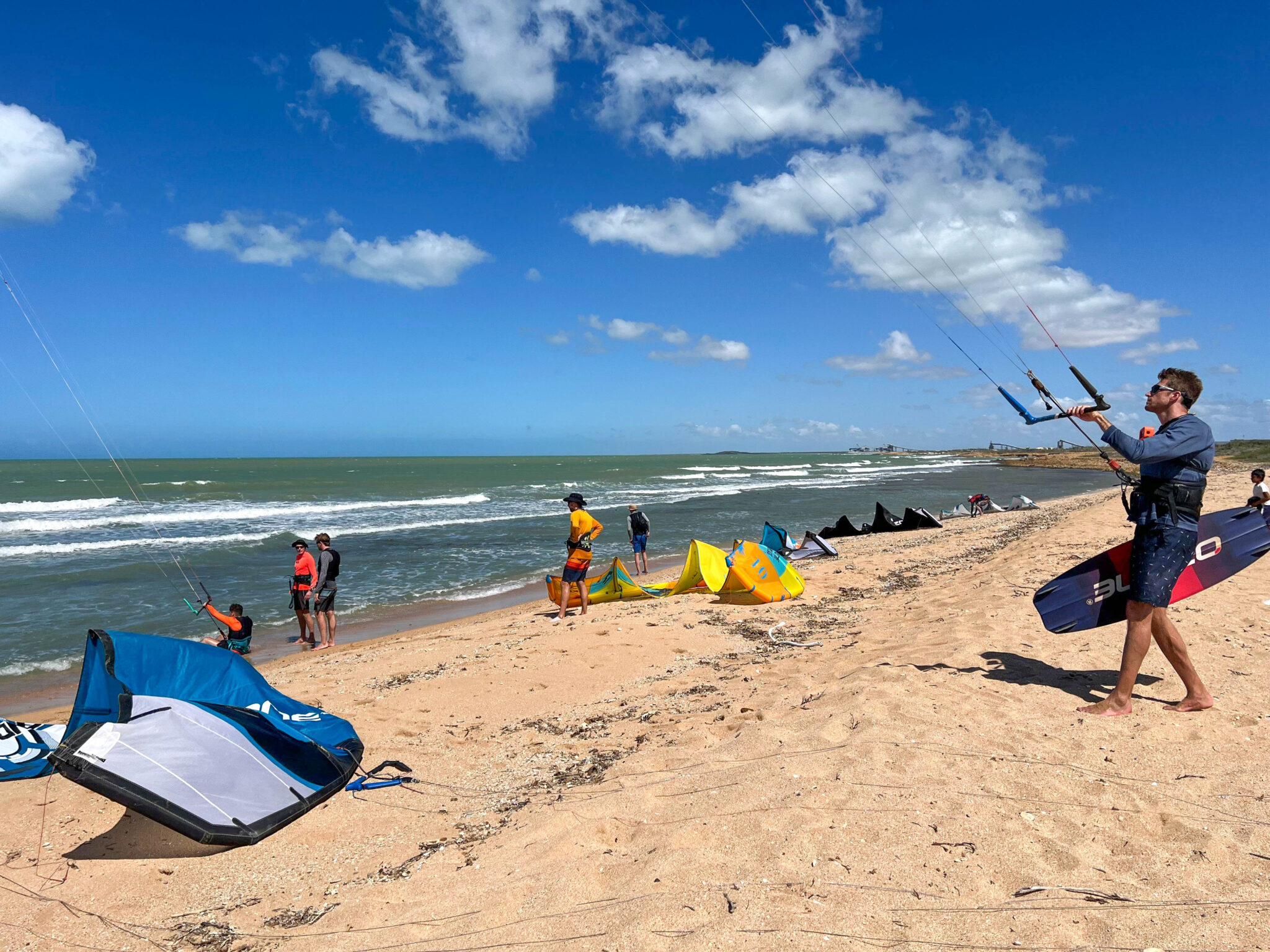 kitesurfing while on kite trips Colombia Guajira region